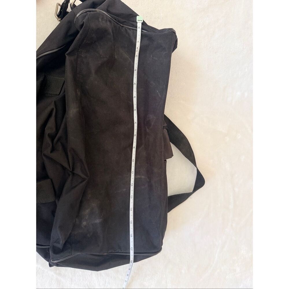 Black Utility Duffel Bag Multi Pocket Shoulder Carry Travel - Picture 4 of 6